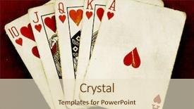  Presentation with royal - Audience pleasing PPT layouts consisting of old royal flush on red backdrop and a lemonade colored foreground