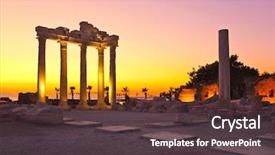  Presentation with archeology - Slides with old ruins in side turkey background and a tawny brown colored foreground