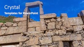  Presentation with old - Slide deck with old-ruins-of-vilarinho-das background and a teal colored foreground