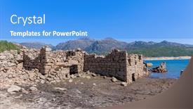  Presentation with old - Presentation theme featuring old-ruins-of-vilarinho-das background and a teal colored foreground