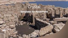  Presentation with old - Slide deck with old-ruins-of-vilarinho-das background and a coral colored foreground