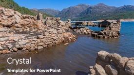  Presentation with old - PPT layouts having old-ruins-of-vilarinho-das background and a tawny brown colored foreground