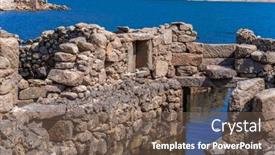  Presentation with old - PPT theme featuring old-ruins-of-vilarinho-das background and a violet colored foreground