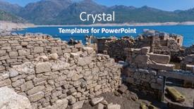  Presentation with old - PPT layouts having old-ruins-of-vilarinho-das background and a teal colored foreground