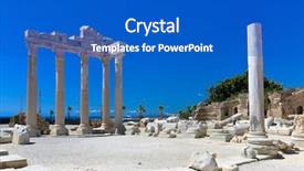  Presentation with turkey - Theme with old ruins in side turkey background and a cobalt blue colored foreground