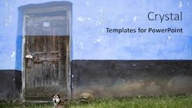  Presentation with heritage tourism - Slides featuring old-rural-saxon-architecture-heritage background and a light blue colored foreground