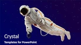  Presentation with astronaut - Amazing slides having old russian astronaut suit backdrop and a navy blue colored foreground