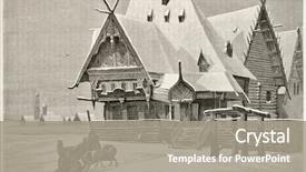  Presentation with old - Slides enhanced with old russian hotel old illustration background and a gray colored foreground