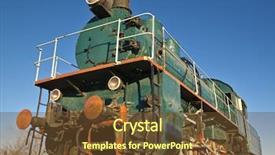  Presentation with revolution - Beautiful slides featuring old russian locomotive backdrop and a tawny brown colored foreground