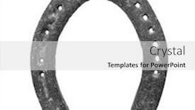  Presentation with clipping - Slides having old-rusted-and-worn-horseshoe background and a light gray colored foreground