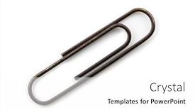  Presentation with old paper - PPT theme featuring old-rusted-paper-clip-isolated background and a white colored foreground