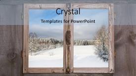  Presentation with rustic old wood texture - Presentation theme enhanced with old rustic wooden window background and a light blue colored foreground