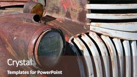  Presentation with truck - Presentation design having old rusting chevy truck background and a tawny brown colored foreground