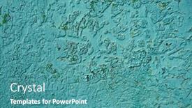  Presentation with iron - Beautiful slides featuring green texture or background metal backdrop and a teal colored foreground