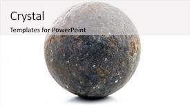  Presentation with military - Presentation theme with old rusty cannon ball shot background and a light gray colored foreground