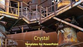  Presentation with metallurgical - Amazing PPT theme having old-rusty-construction-of-abandoned backdrop and a tawny brown colored foreground
