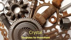  Presentation with old car - Presentation with old-rusty-dirty-metal-parts background and a tawny brown colored foreground