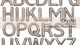  Presentation with alphabet - Slide set with old rusty metal alphabet letters background and a soft green colored foreground