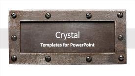  Presentation with texture - Beautiful slides featuring pinion - old rusty metal plate texture backdrop and a dark gray colored foreground