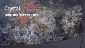  Presentation with sheet metal - Presentation theme with old rusty metal sheet background and a dark gray colored foreground