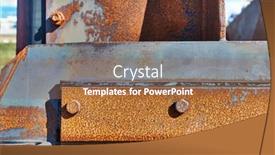  Presentation with heavy equipment - Slide deck enhanced with old-rusty-metal-structure background and a coral colored foreground