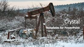  Presentation with oil field - Beautiful PPT layouts featuring old rusty oil well backdrop and a dark gray colored foreground