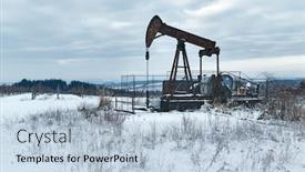  Presentation with oil field - Colorful PPT layouts enhanced with old-rusty-oil-well backdrop and a light blue colored foreground
