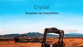  Presentation with steam train - PPT theme enhanced with old-rusty-steam-train-near background and a cyan colored foreground