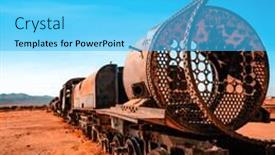  Presentation with steam train - Cool new theme with old-rusty-steam-train-near backdrop and a cyan colored foreground