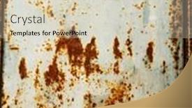  Presentation with texture steel sheet rust corrosion - PPT layouts having old-rusty-texture-to-use background and a soft green colored foreground