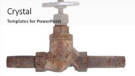  Presentation with corrosion - Amazing slide deck having corrosion control - old rusty water tap backdrop and a white colored foreground