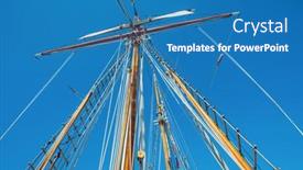  Presentation with sailing ship - Audience pleasing slides consisting of old-sailing-ship-wood-mast backdrop and a teal colored foreground
