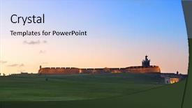  Presentation with san juan puerto rico - Theme enhanced with old san juan puerto rico background and a light blue colored foreground