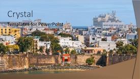  Presentation with puerto rico - Audience pleasing slide deck consisting of old-san-juan-puerto-rico backdrop and a light blue colored foreground