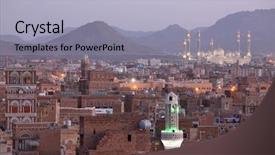  Presentation with mosque - Cool new presentation with al saleh mosque yemen backdrop and a light gray colored foreground