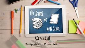  Presentation with doodles - Presentation featuring old school - composite image of digital tablet background and a mint green colored foreground