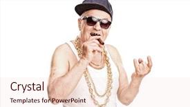  Presentation with rapper - Audience pleasing presentation theme consisting of old school - toothless senior rapper smoking backdrop and a lemonade colored foreground