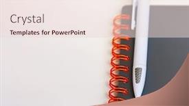  Presentation with old pen - Presentation design featuring old-school-pen-and-notebook background and a lemonade colored foreground