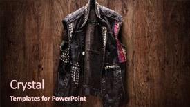  Presentation with punk - Cool new slides with old-school punk-rock leather backdrop and a wine colored foreground