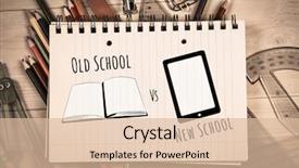  Presentation with students - Slide deck having old school vs new school background and a lemonade colored foreground