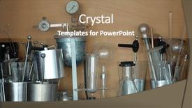  Presentation with laboratory equipment - Beautiful slide deck featuring gas measurement - old science instruments vintage lab backdrop and a coral colored foreground