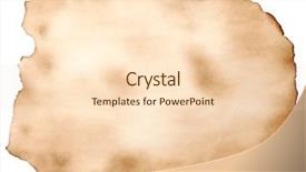  Presentation with burnt - PPT theme featuring old scorched paper sheet isolated background and a lemonade colored foreground