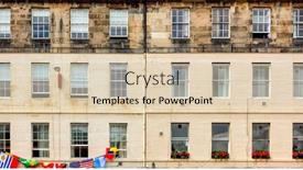  Presentation with facade - Amazing slide set having old-scotland-building-facade backdrop and a lemonade colored foreground