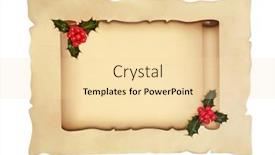  Presentation with scroll paper - Colorful presentation theme enhanced with sprigs isolated on white background backdrop and a blonde colored foreground