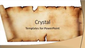  Presentation with ancient scroll - Presentation theme featuring blank yellow roll up banner - long ancient scroll isolated background and a lemonade colored foreground