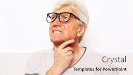  Presentation with sore throat - Presentation design featuring old-senior-grandpa-having-terrible background and a lemonade colored foreground