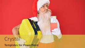  Presentation with old man - Amazing presentation having old-senior-man-wearing-santa backdrop and a yellow colored foreground