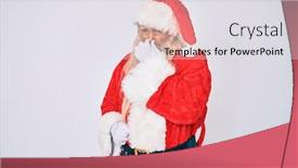  Presentation with long hair man - Theme consisting of old-senior-man-with-grey background and a light gray colored foreground