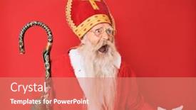  Presentation with long hair man - Cool new slides with old-senior-man-with-grey backdrop and a coral colored foreground