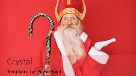  Presentation with long hair man - Audience pleasing PPT theme consisting of old-senior-man-with-grey backdrop and a red colored foreground